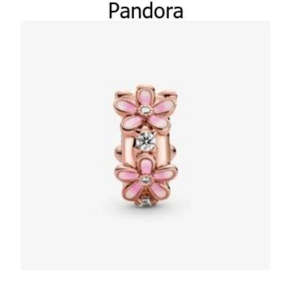 Pandora pink daisy clip-on charm